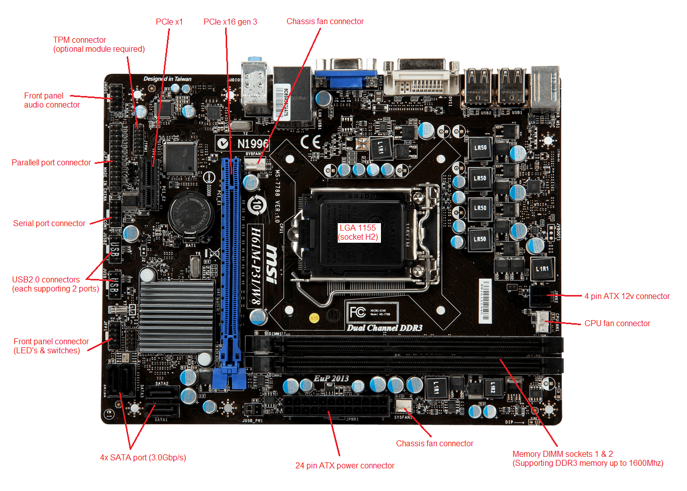 H61 clearance motherboard specification